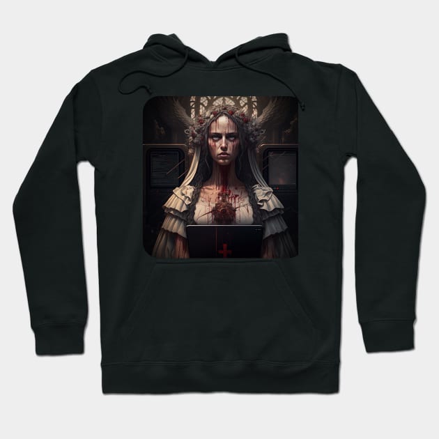 Digital blasphemy (no text) Hoodie by AI-datamancer